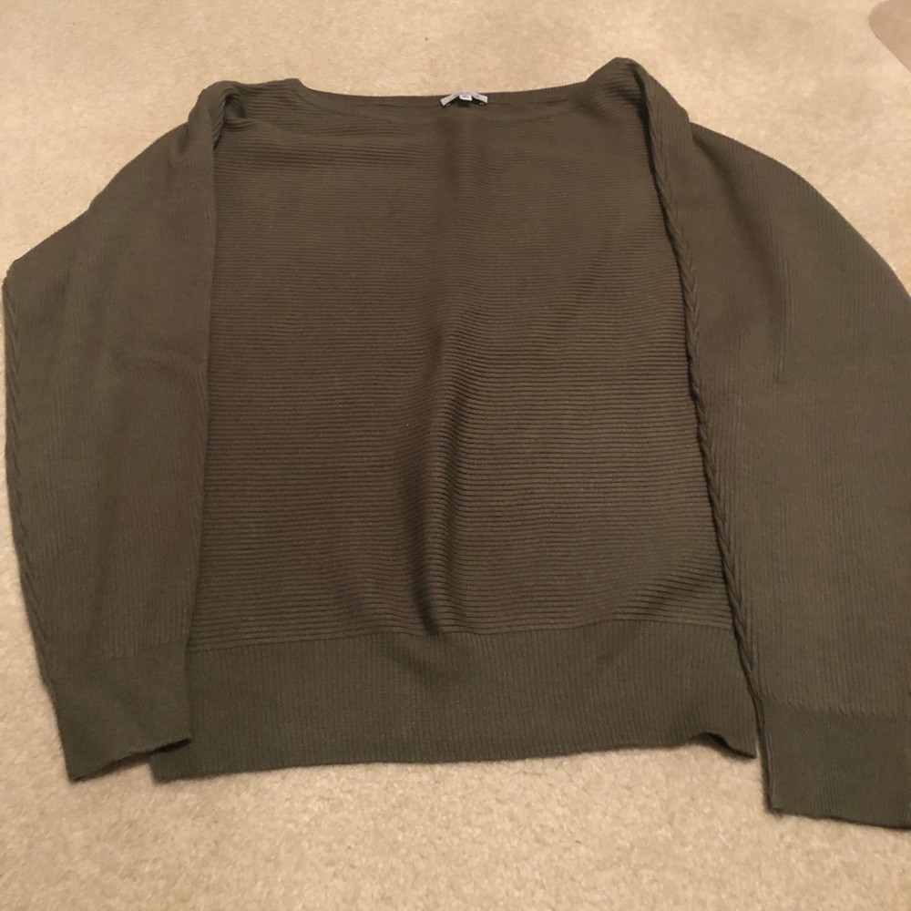 White Birch Olive Green Sweater